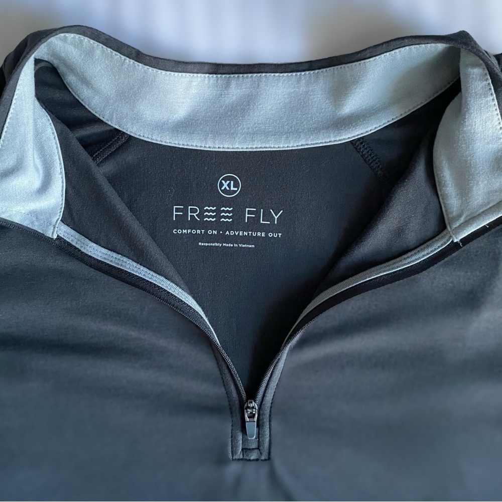 Free Fly Charcoal Quarter-Zip Pullover XL